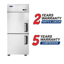 Atosa MBF8010GRL 28" Top Mount Solid Half 2-Door Reach-In Refrigerator -Left Hinged