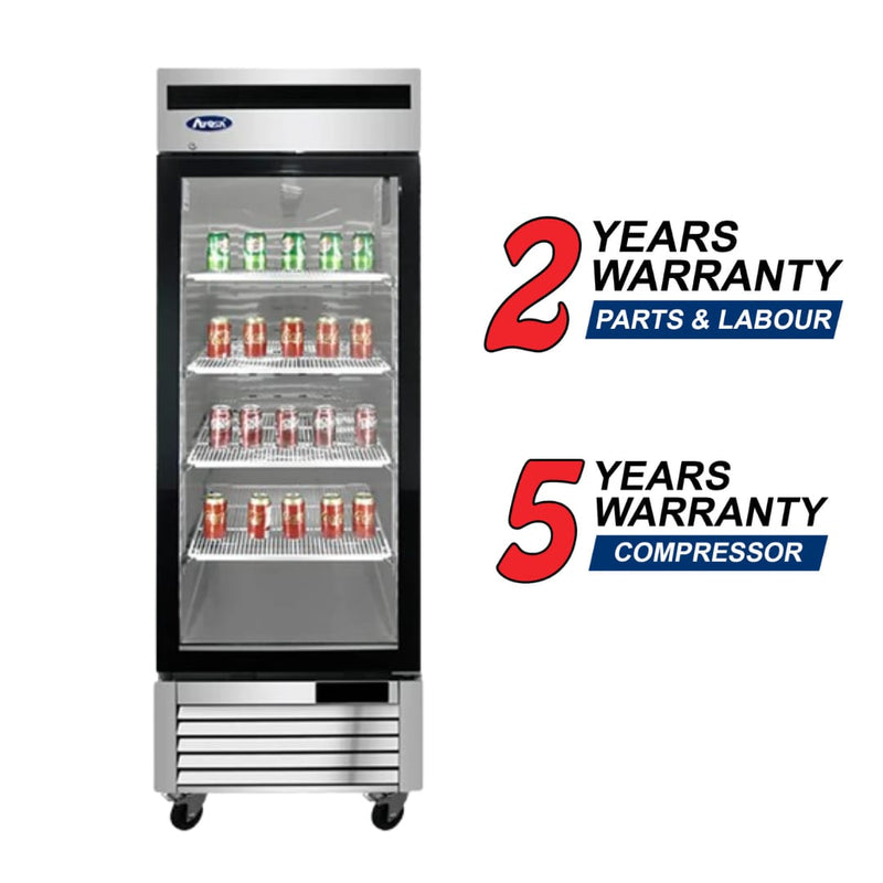 Atosa MCF8705GR Single Door 27" Wide Stainless Steel Display Refrigerator