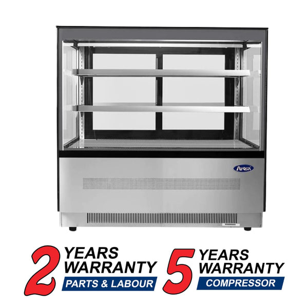 Atosa RDCS-48 Square Glass 2 Tier 48" Refrigerated Pastry Display Case