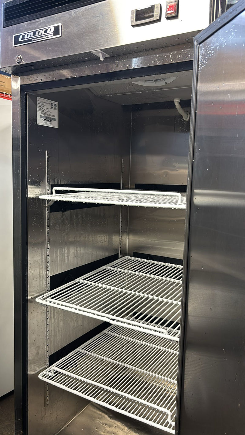 Used Coldco 27" Wide Stainless Steel Single Solid Door Freezer