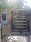 Used Rational SCC-102G 10 Full Size Pan Self Cooking Center Natural Gas Combi Oven With Stand
