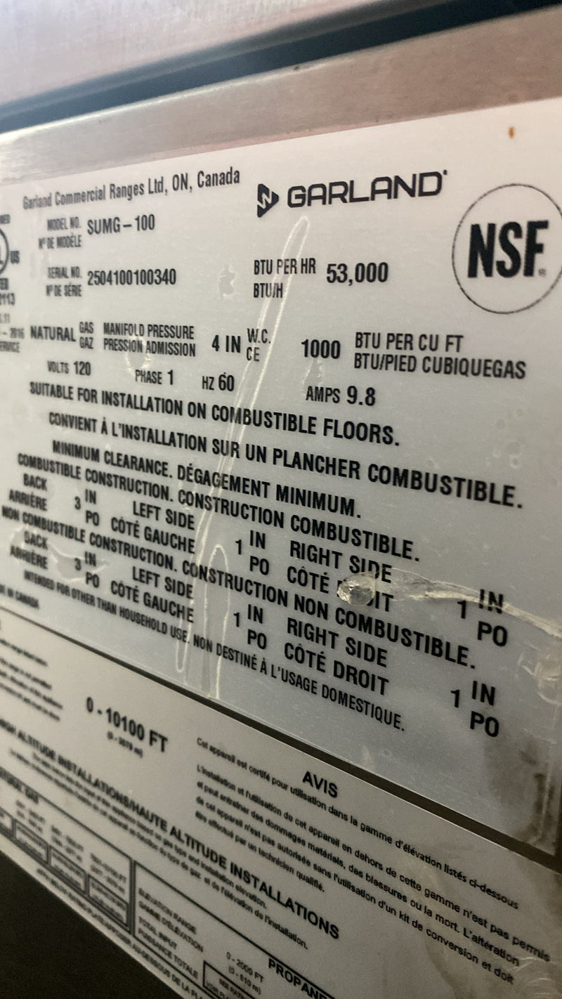 2024 Garland SUMG-100 Single Deck Full-Size Natural Gas Convection Oven(Brand New Never Used)