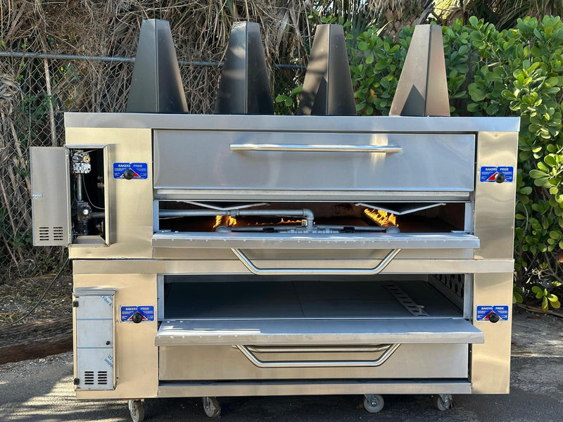 Brand New Scratch and Dent  Double Deck Bakers Pride Y-600 Natural Gas 60" Pizza Oven