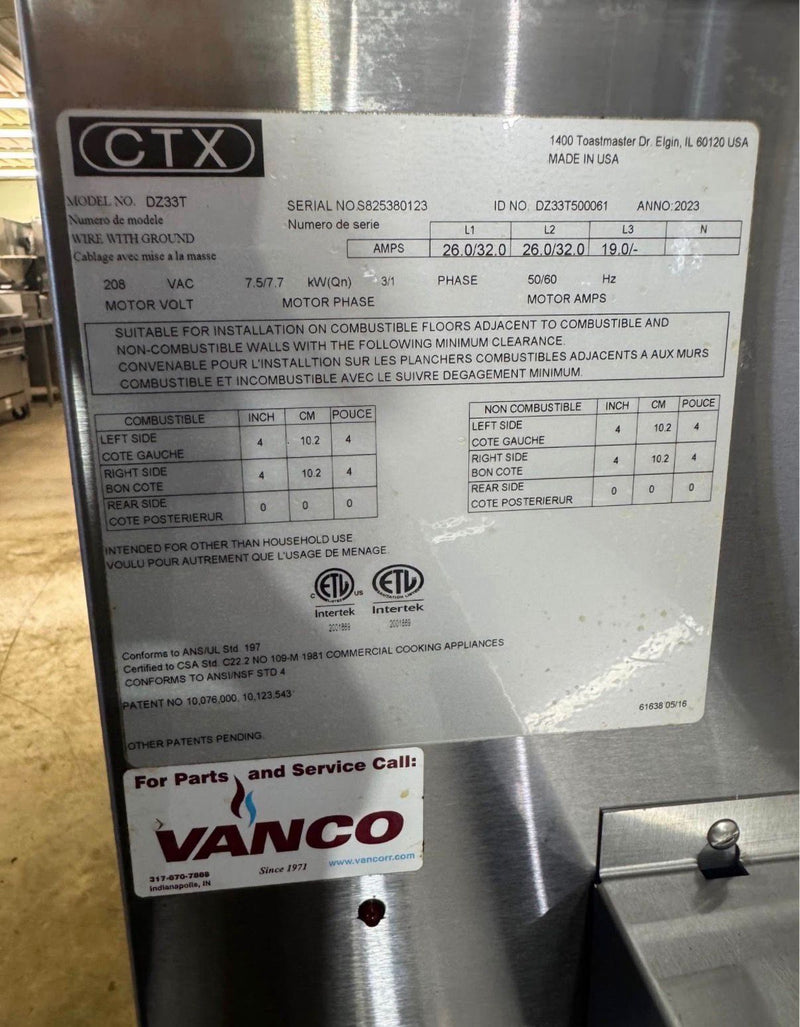 2023 Middleby Marshall DZ33T Double Stack Electric Pizza Conveyor Oven