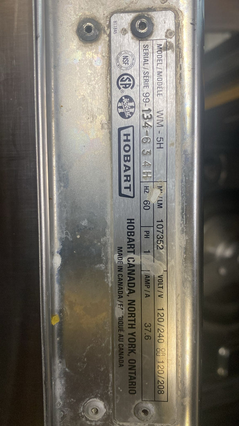 Used Hobart WM-5H Undercounter Dishwasher