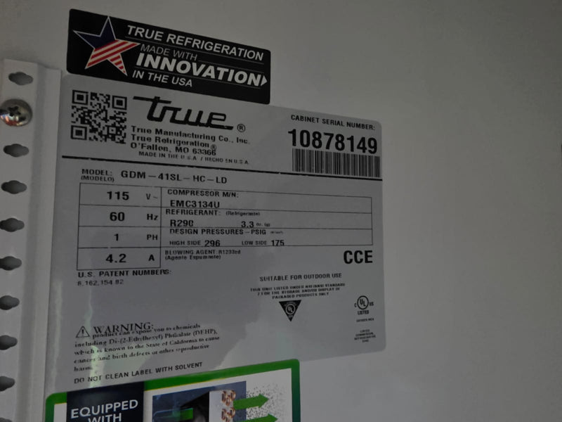 True GDM-41SL-HC-LD 47" Black Double Sliding Glass Door Refrigerator(Brand New Scratch And Dent)