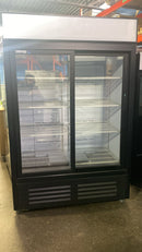 Used QBD Black CD45-HC 52" Wide Double Glass Door Refrigerator-115v