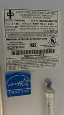 Used QBD Black CD45-HC 52" Wide Double Glass Door Refrigerator-115v