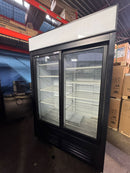 Used QBD Black CD45-HC 52" Wide Double Glass Door Refrigerator-115v