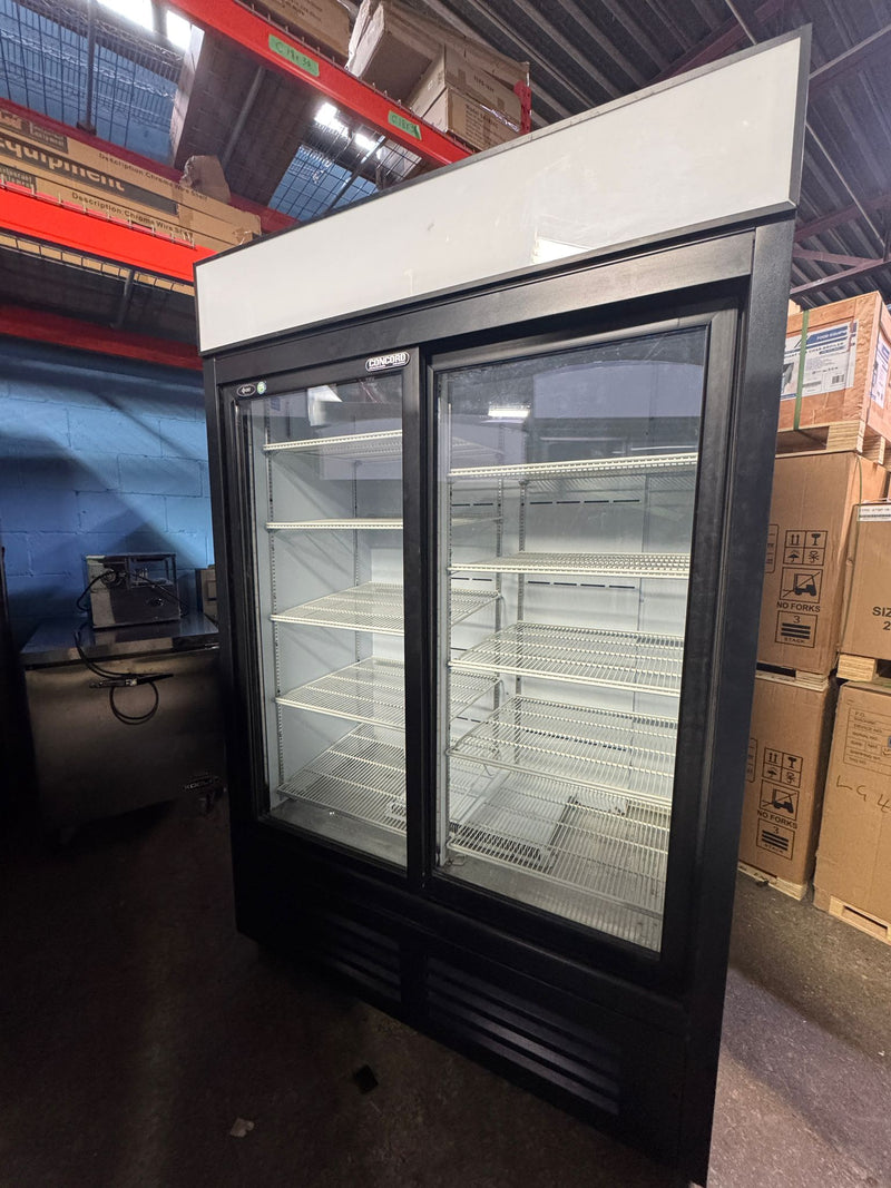 Used QBD Black CD45-HC 52" Wide Double Glass Door Refrigerator-115v