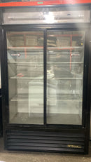 Used True GDM-41SL-HC-LD 47" Black Double Glass Door Refrigerator