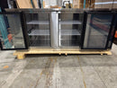 Brand New Scratch And Dent Atosa MBB90GGR 90″ Stainless Steel Triple Glass Door Back Bar Cooler