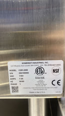 Somerset CDR-2000 Countertop Double Pass Dough Roller Sheeter- 20" Roller