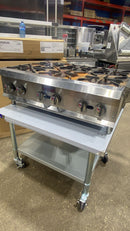 CPO Ikon IHP-6-36 Natural Gas 6 Burner Hot Plate- 150,000 BTU