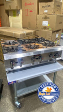 CPO Ikon IHP-6-36 Natural Gas 6 Burner Hot Plate- 150,000 BTU