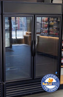 True GDM-49-HC-TSL01 54" Wide Black Double Door Refrigerator-Manuafactured In 2022