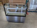CPO Omcan 2 Tier 48"  Curved Edge Refrigerated Floor Pastry Display Case-13 cu.ft