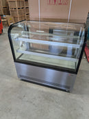 CPO Omcan 2 Tier 48"  Curved Edge Refrigerated Floor Pastry Display Case-13 cu.ft