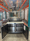 2024 Atosa MSF8302GR Double Door 48" Refrigerated Sandwich Prep Table With Double Over Shelfs