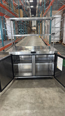 2023 Atosa MGF8402GR Double Door 48" Undercounter Refrigerated Work Table With Double Over Shelfs