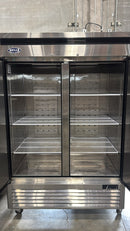 CPO Atosa MBF8503GR 54" Wide Bottom Mount Double Solid Door Stainless Steel Freezer