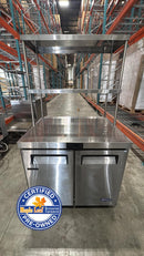 2023 Atosa MGF8402GR Double Door 48" Undercounter Refrigerated Work Table With Double Over Shelfs