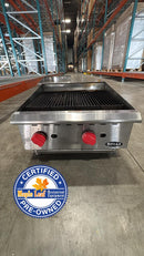 CPO Omcan CE-CN-CBR24 24" Natural Gas Radiant Charbroiler-80,000 BTU/Hr