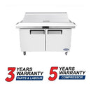 Atosa MSF8303GR Double Door 60" Refrigerated Sandwich Prep Table