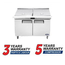 Atosa MSF8307GR Double Door 60" Refrigerated Mega Top Sandwich Prep Table