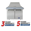 Atosa MSF3615GR Double Door 36" Refrigerated Mega Top Sandwich Prep Table