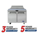 Atosa MSF3610GR Double Door 36" Refrigerated Sandwich Prep Table