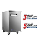 Atosa MBB23GR 23″ Single Solid Door Stainless Steel Back Bar Cooler