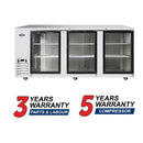 Atosa MBB90GGR 90″ Stainless Steel Triple Glass Door Back Bar Cooler