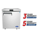 Atosa MGF8401GR Single Right Hinged Door 28" Undercounter Refrigerated Work Table