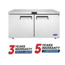 Atosa MGF8403GR Double Door 60" Undercounter Refrigerated Work Table