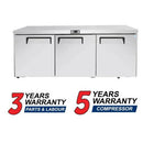 Atosa MGF8404GR Triple Door 72" Undercounter Refrigerated Work Table