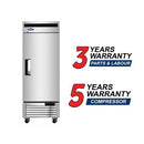 Atosa MBF8501GR Bottom Mount 27" Wide Right Hinged Single Solid Door Stainless Steel Freezer