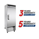 Atosa MBF8505GRL Bottom Mount 27" Single Solid Left Hinged Door Stainless Steel Refrigerator