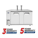 Atosa MKC68GR 68″ Stainless Steel Double Door Keg Cooler/Beer Dispenser Refrigerator