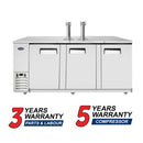 Atosa MKC90GR 90″ Stainless Steel Triple Door Keg Cooler/Beer Dispenser Refrigerator