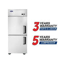 Atosa MBF8010GRL 28" Top Mount Solid Half 2-Door Reach-In Refrigerator -Left Hinged