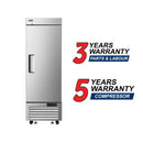 Atosa MBF8532GR 24" Single Solid Door Sainless Steel Reach-In Refrigerator