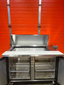 CPO True TSSU-48-18M-B-HC 48" Mega Top Double Door Salad/Sandwich Prep Table
