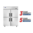 Atosa MBF8011GR Top Mount Four Solid Half Door Reach In Refrigerator