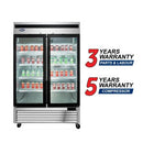 Atosa MCF8703ES Double Door 54" Wide Stainless Steel Glass Display Freezer