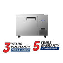 Atosa MGF44GR Single Door 44" Side Mounted Work Top Refrigerator With Backsplash