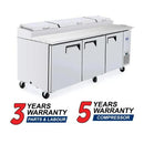 Atosa MPF8203GR Triple Door 93" Refrigerated Pizza Prep Table
