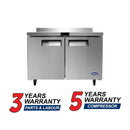 Atosa MGF8409GR Double Door 48" Undercounter Refrigerated Work Table With Backsplash