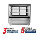 Atosa RDCS-48 Square Glass 2 Tier 48" Refrigerated Pastry Display Case