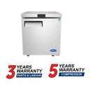 Atosa MGF24FGR Single Door 24" Shallow Depth Undercounter Freezer Work Table